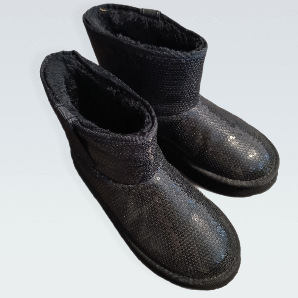 Juicy Couture Black Sequin Ankle Boots
